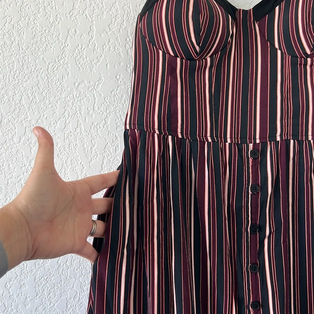 NWT Band of Gypsies Striped Ruffle Hem Dress - Image 9