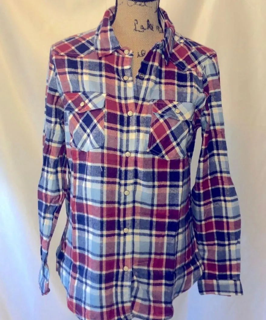 Shirt Plaid Button Up L - Image 3