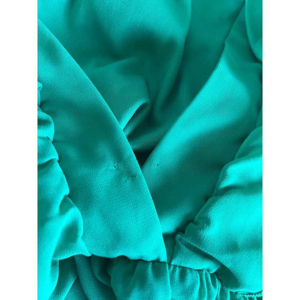 Boohoo Green Ruffle Long Sleeve Maxi Dress - Image 7