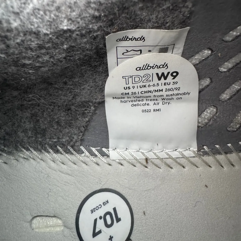 Women's Allbirds Tree Dasher 2 Blizzard White Running Shoes - Size 9 - Image 8