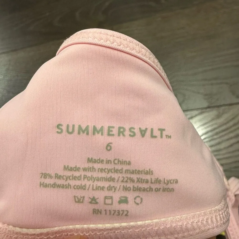 Summersalt Women’s 6 Light Pink High Dive Swim Top NWT - Image 4