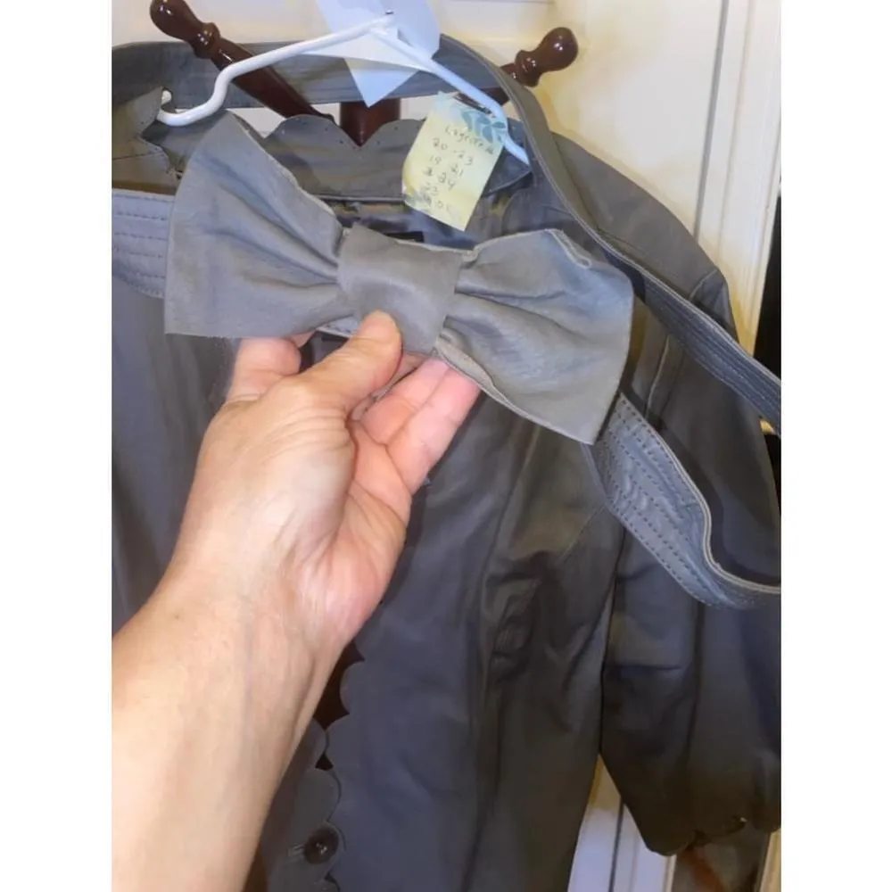 Terry Lewis Luxuries grey leather jacket with belt size 2X Gray - Image 3