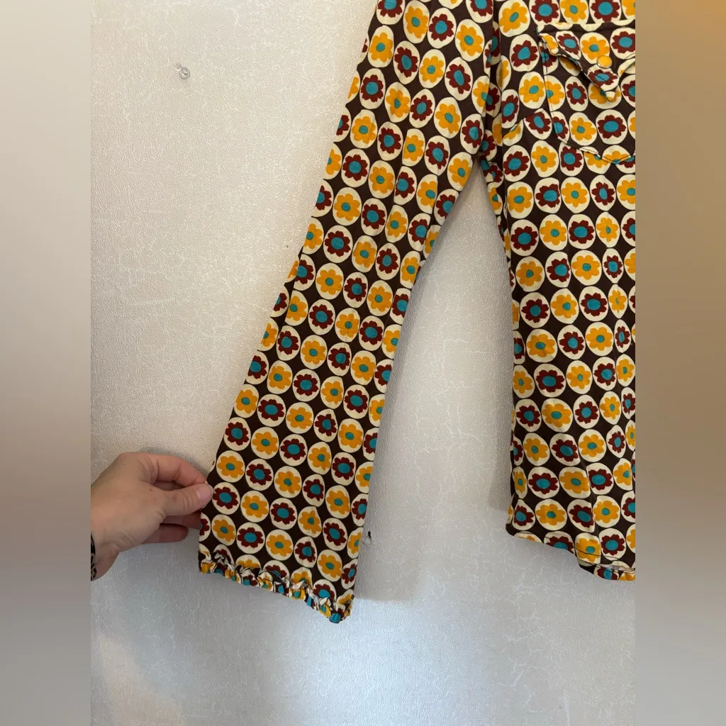 Ivy Jane 70s Colorblock flowers long sleeve pearl snap Size Med - Image 2