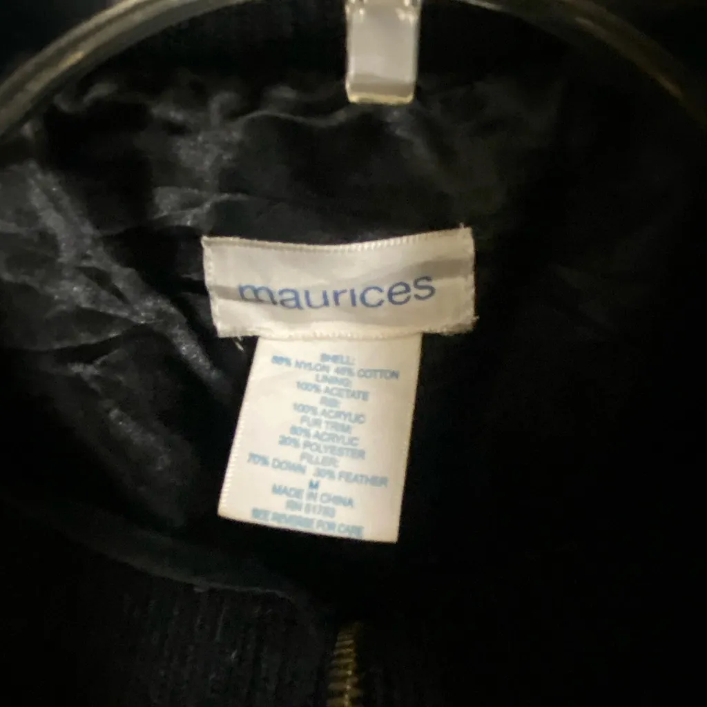 Maurices Womens Black Quilted Puffer Vest Jacket M Medium Full Zip Bust 38” - Image 4