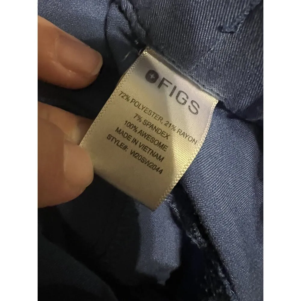 FIGS Women Technical Collection Scrub Blue Pants Size Small Pockets Medical - Image 5