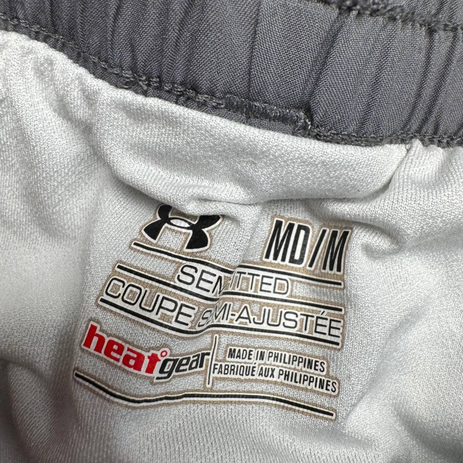 Under Armour Heatgear Running Shorts Women's Medium Green Yellow Stripe Athletic - Image 3