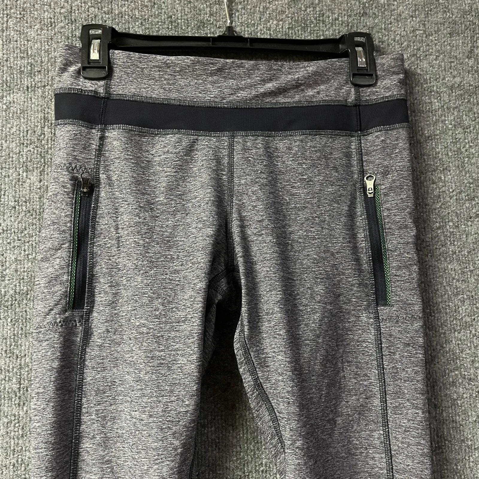 Lululemon Inspire Tight II Leggings Womens 8 Heather Gray 4 Way Stretch Logo - Image 2