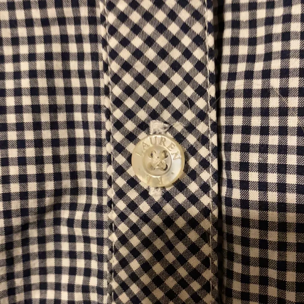 Vintage 90s Lauren  check tie up sleeveless button blouse, size 12 - Image 7