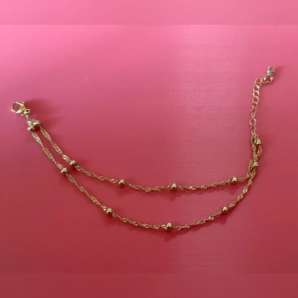 Double Strand Gold Bracelet NWT - Image 3