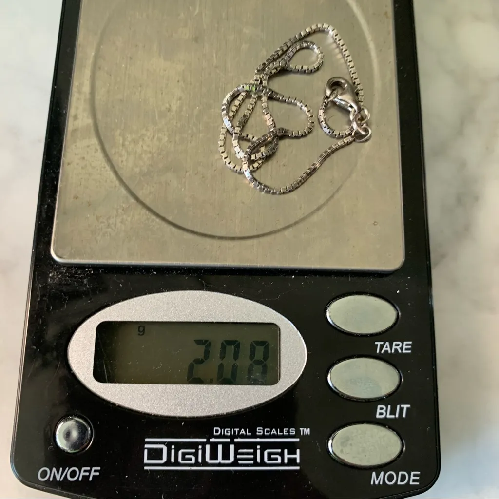 11” Sterling silver box chain bracelet or anklet - Image 4