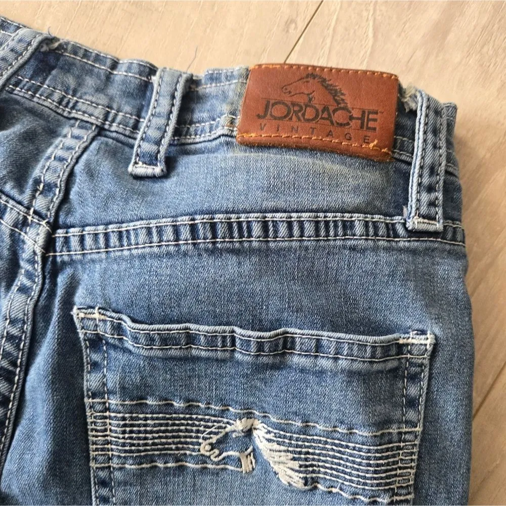 Vintage Jordache Jeans Straight Leg High Rise Denim Y2K 27 Horse Western - Image 2