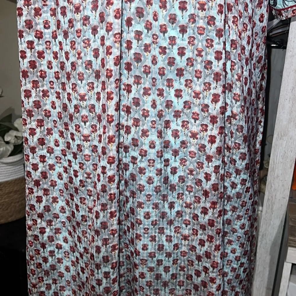 Anthropologie Bhanuni Floral embroidered, beaded dress size M Bohemian - Image 5