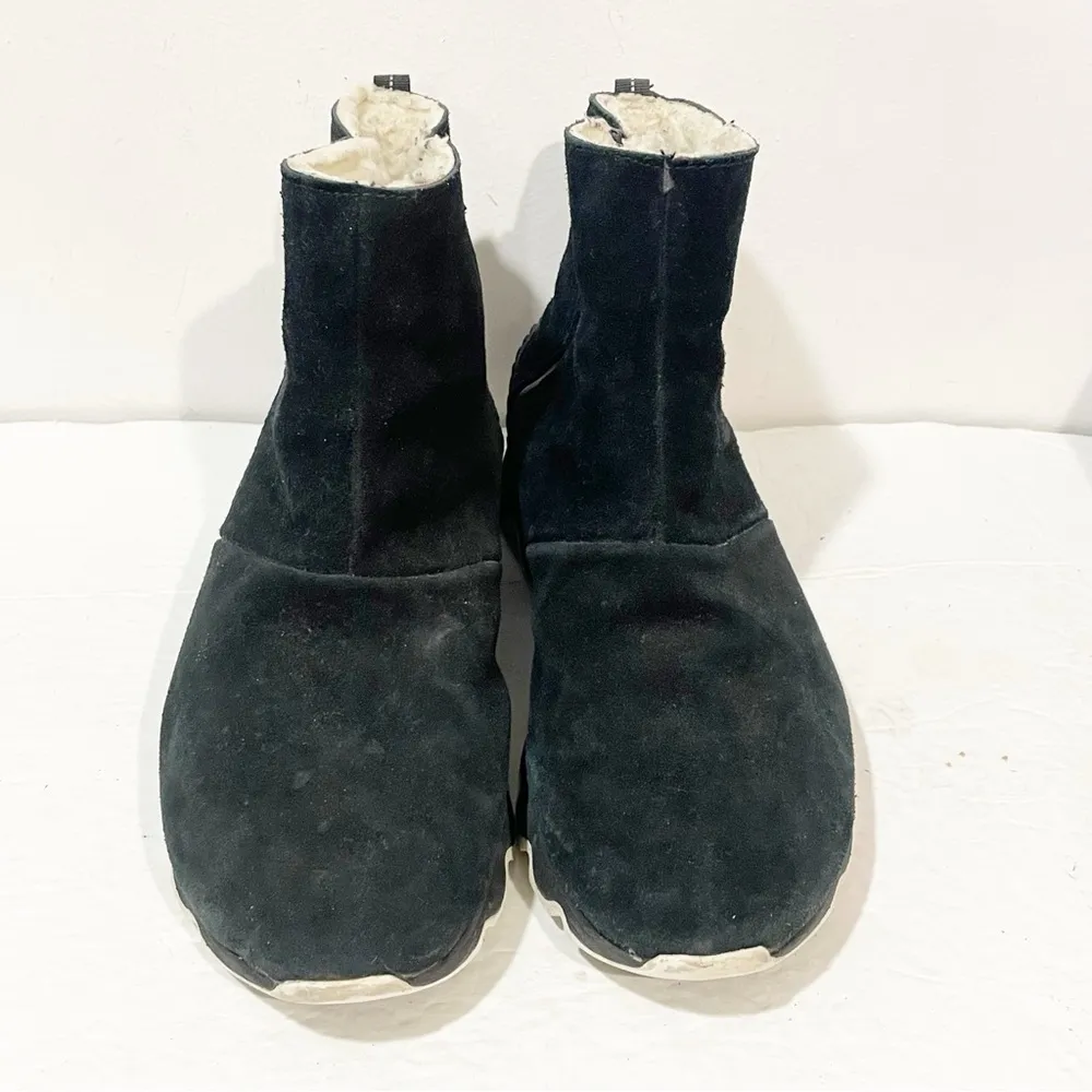 Sorel Women's Kinetic Boot Size 10 Waterproof Short Bootie Black Suede Sherpa - Image 2