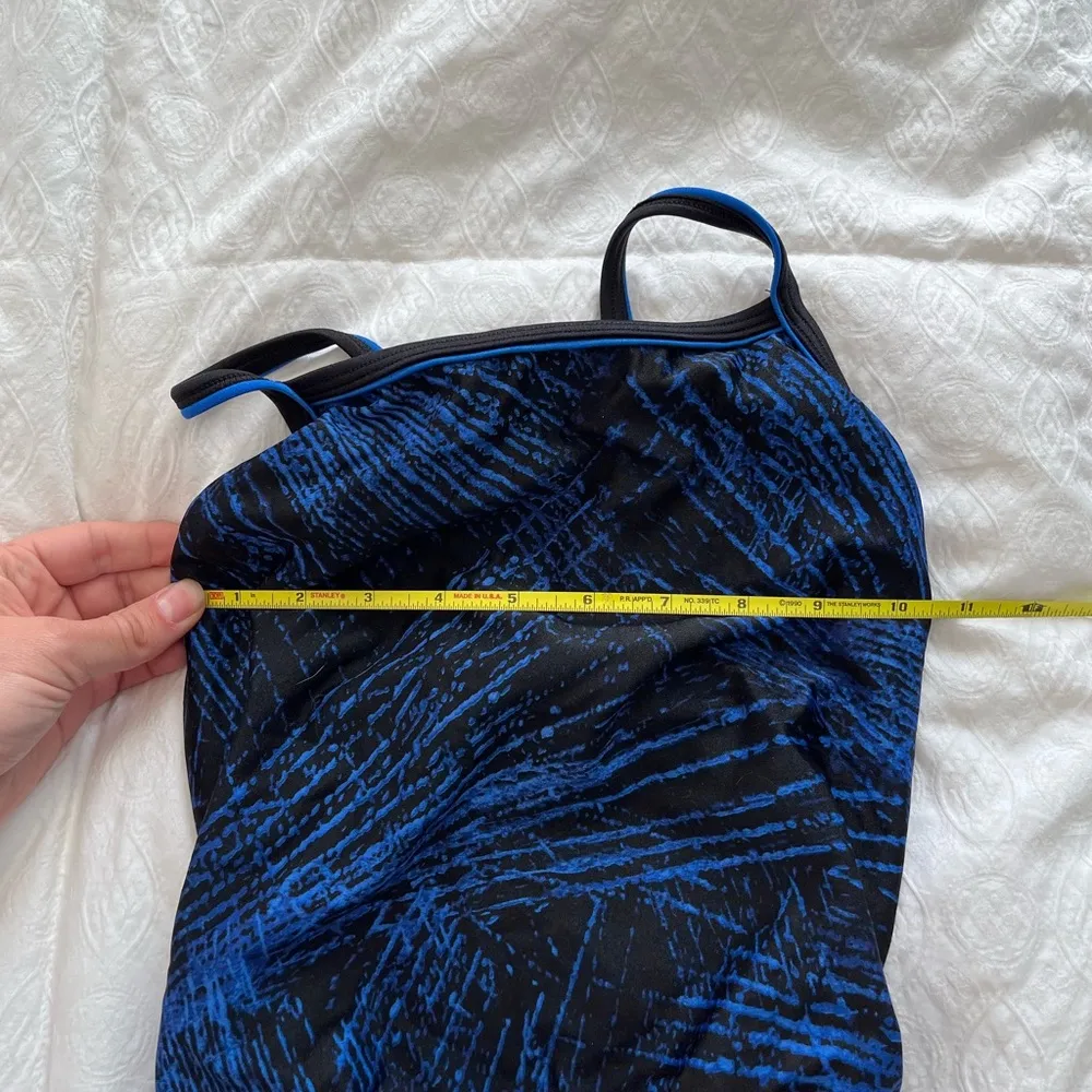 Black & Blue Speedo one piece swim suit - Image 6