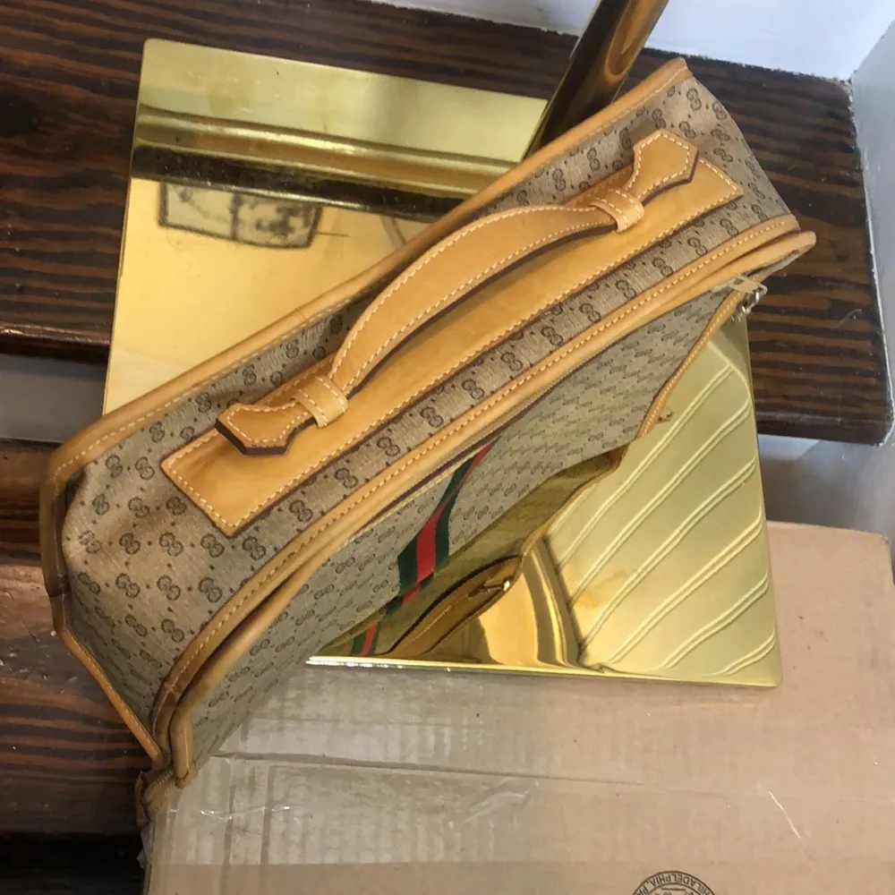 Ophidia Micro GG Top Handle Full Zipper Travel Carry Case Vintage - Image 3