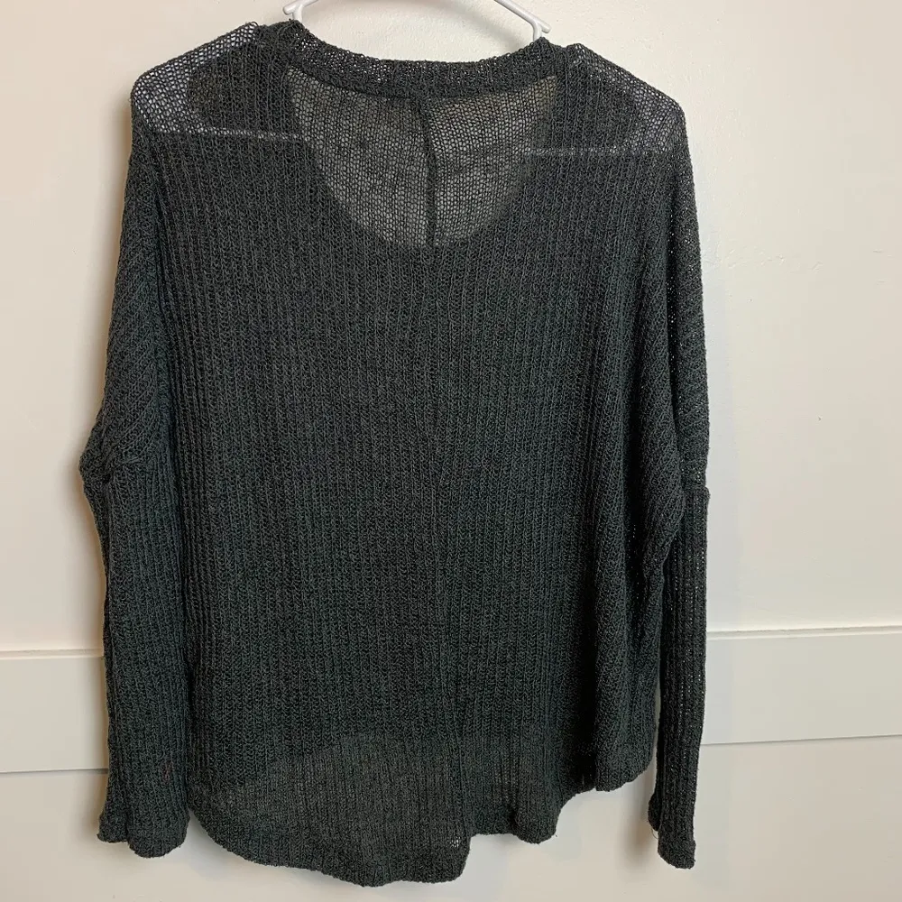 Tokyo Darling Dark Gray Hi-Low Pullover Sweater - Image 2