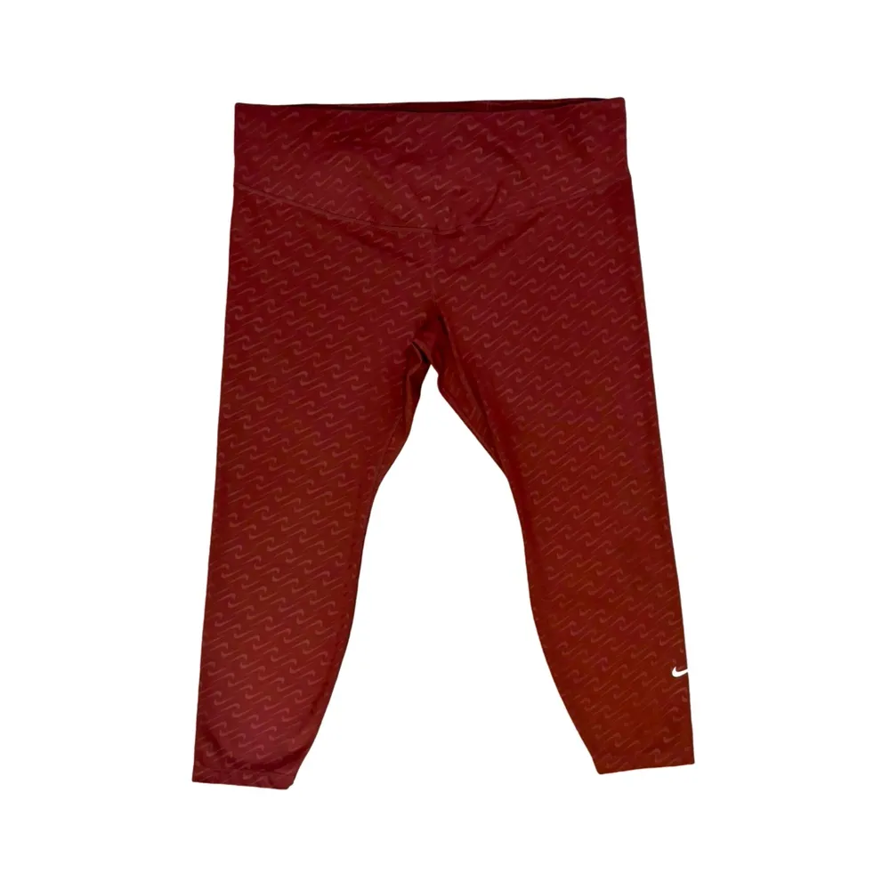 Nike Dri-fit Icon Clash tan/brown 7/8 length training athletic running leggings - Image 2