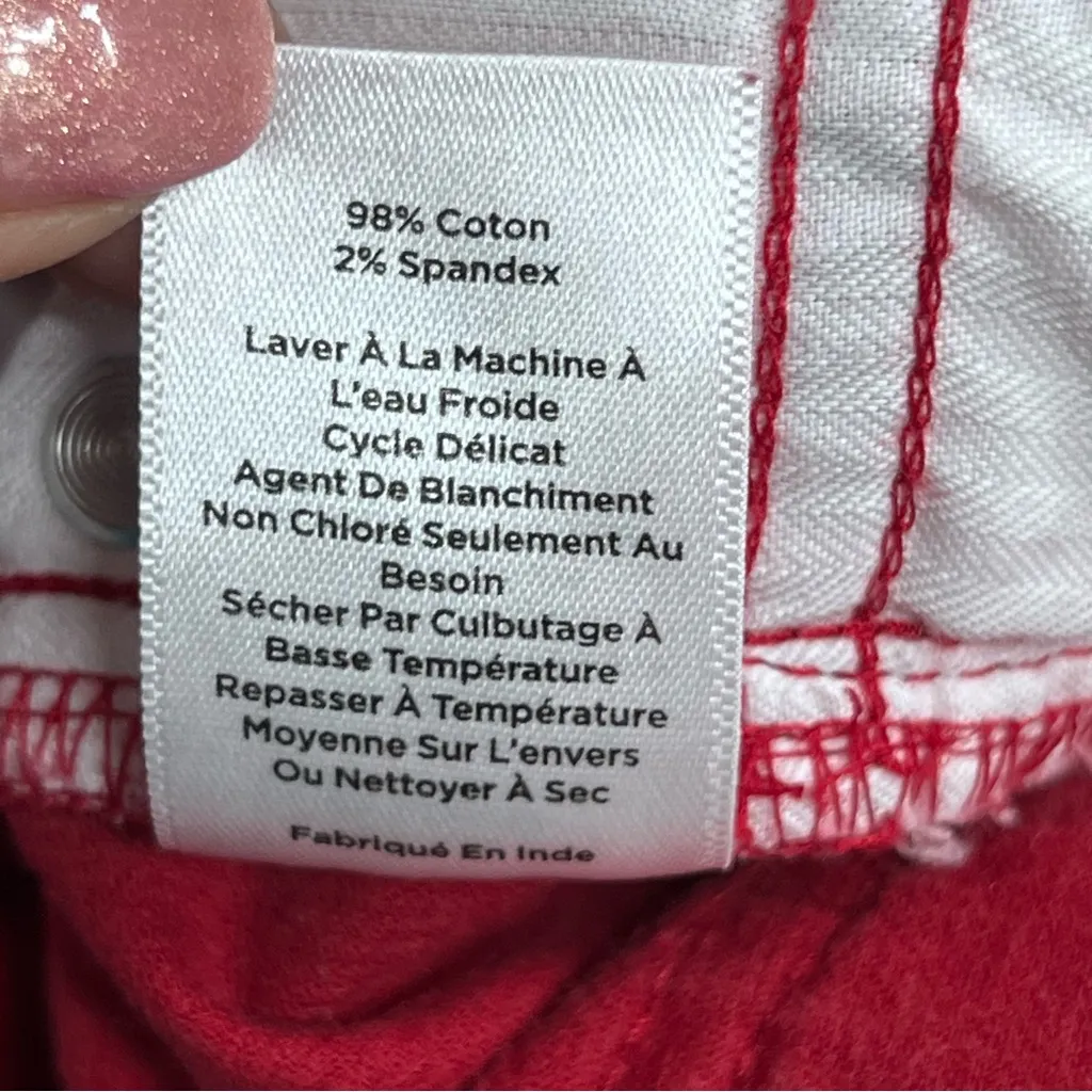 Talbots Women's Vibrant Red Corduroy straight leg pants 6P Jeans - Image 5