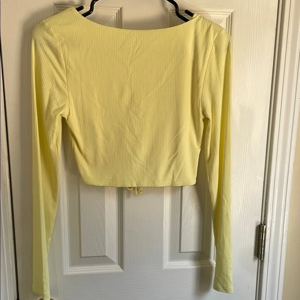 Cotton On Yellow Ruched Long Sleeve Top - Image 3