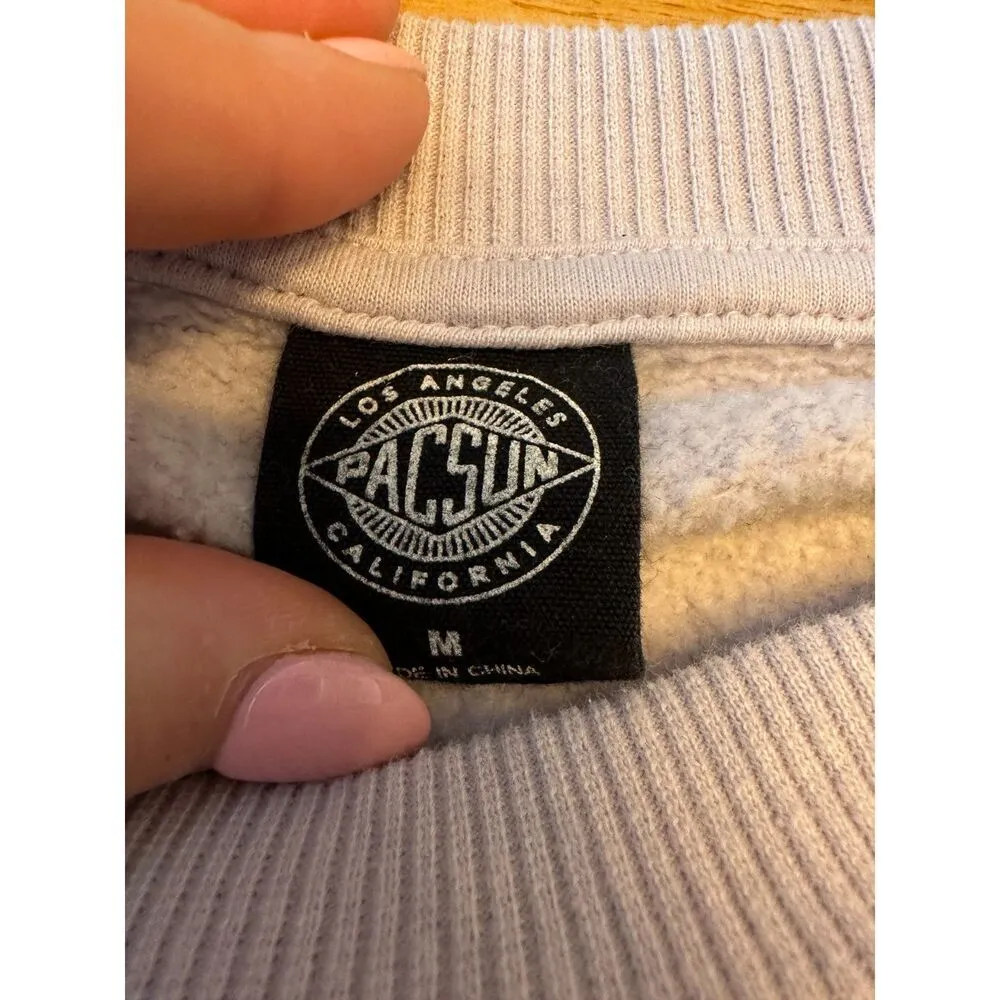 PacSun Cosmic Cowgirl Lavender Crew Neck Sweatshirt Size M - Image 6