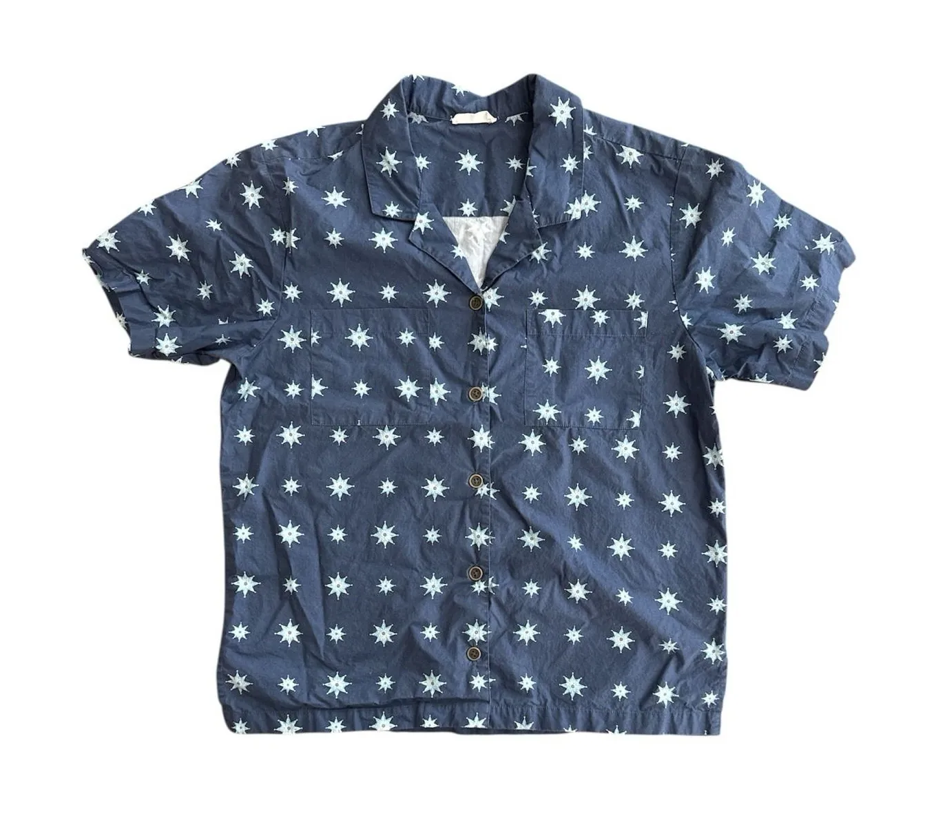 Women's Roller Rabbit Star Print Navy Blue Short-Sleeve Pajama *Shirt Only - Image 1