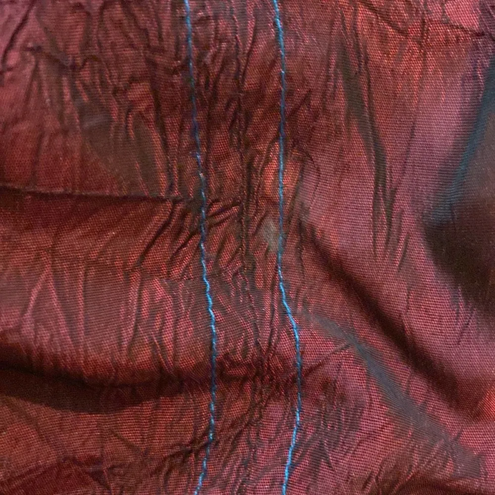 Vintage Y2K Crepe Iridescent Maxi Dress Maroon Black Sz Lg Acetate 90’s Metallic - Image 94