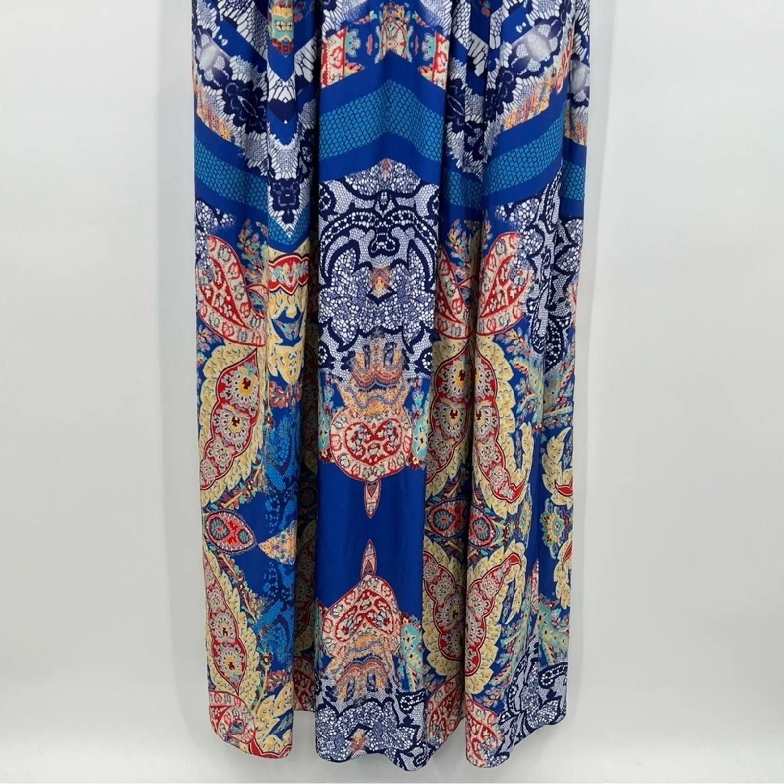 Anthropologie Ranna Gill Boteh dress 2 beaded embroidered blue halter maxi dress - Image 6