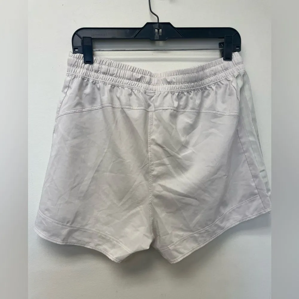 Adidas White Athletic Shorts Sporty Y2K Clean Girl Aesthetic SZ M - Image 3
