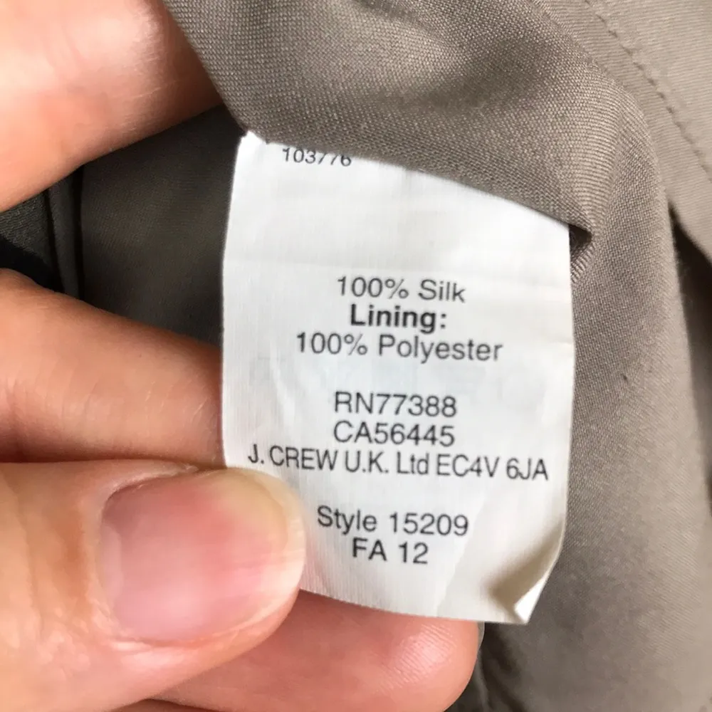 Broadway & Broome Women’s Silk Taupe Black Patterned Faux Wrap Skirt Dress Brown Size 4 - Image 9