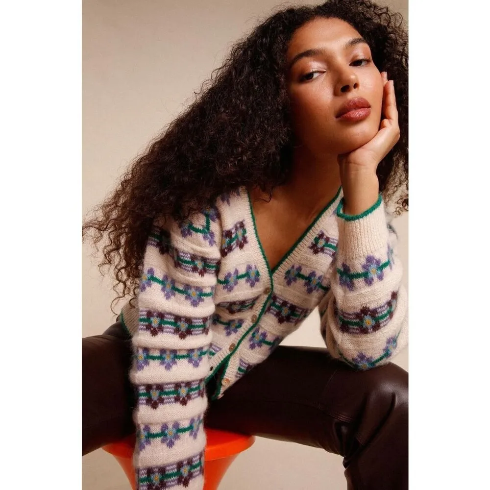 💕ROUJE💕 Chunky Jacquard Leora Cardigan 38 NWOT Size undefined - Image 3