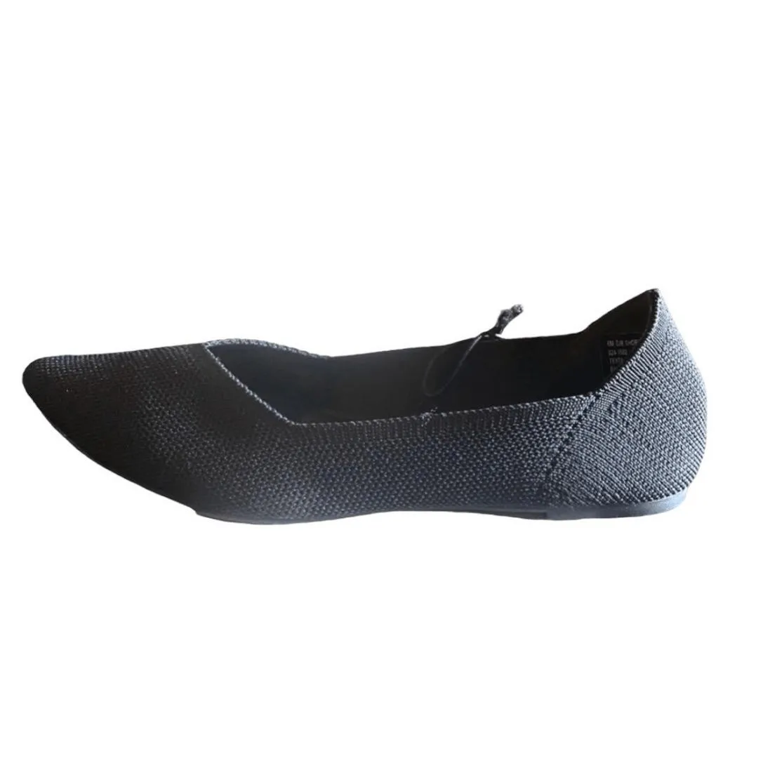 ST. John's Bay Womens Flats Dark Grey Black Knit Pointed Toe Comfort Casual - Image 13