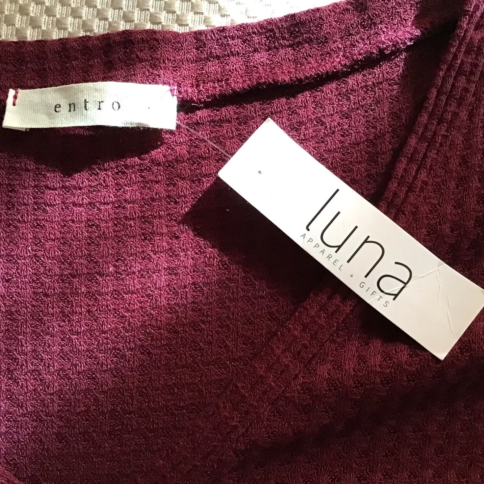 Entro Luna‎ Apparel + Gifts Women's Tie Front Button Up Sweater Cardigan 2XL - Image 8