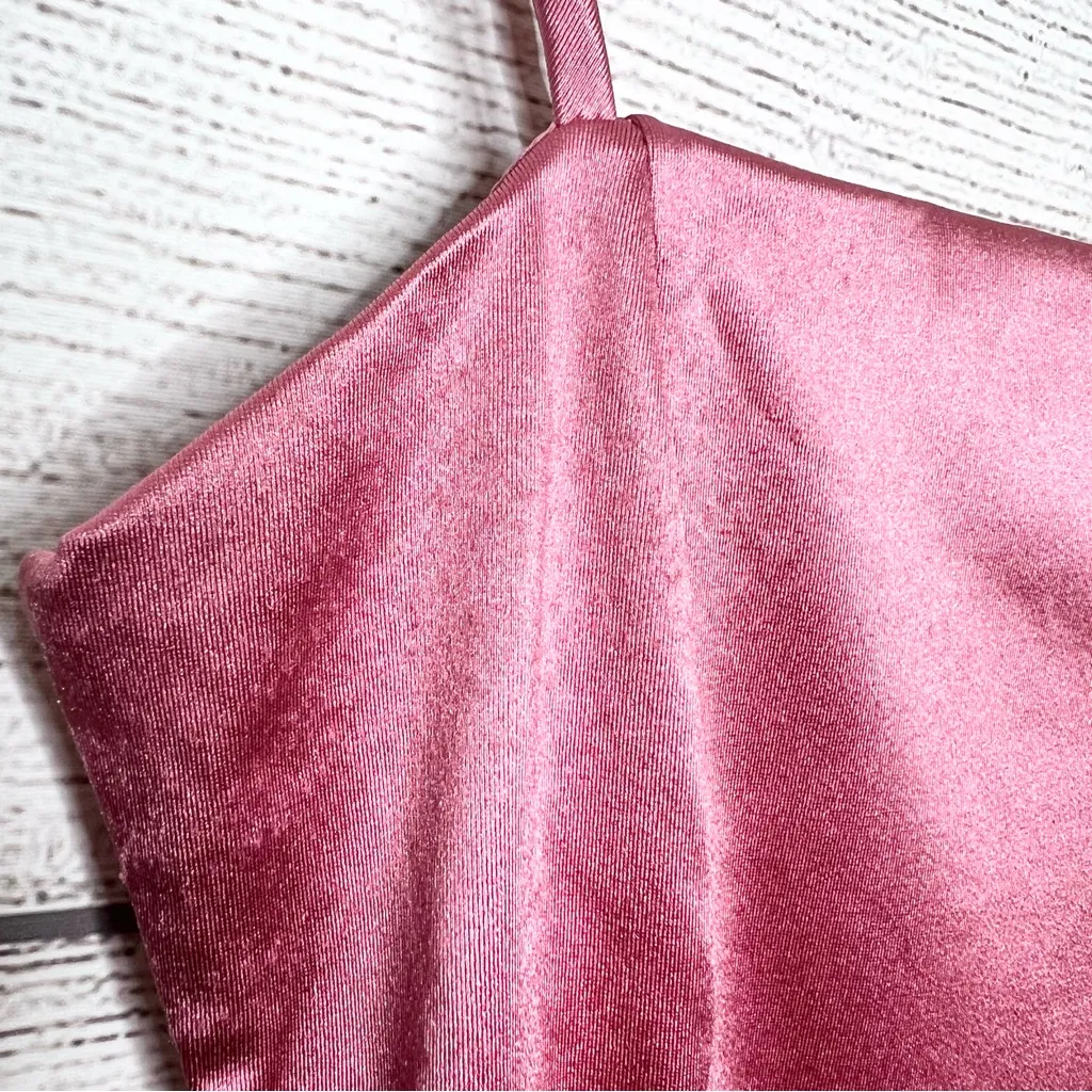 Windsor Pink Satin Draped Mini Party Dress Size Large - Image 5