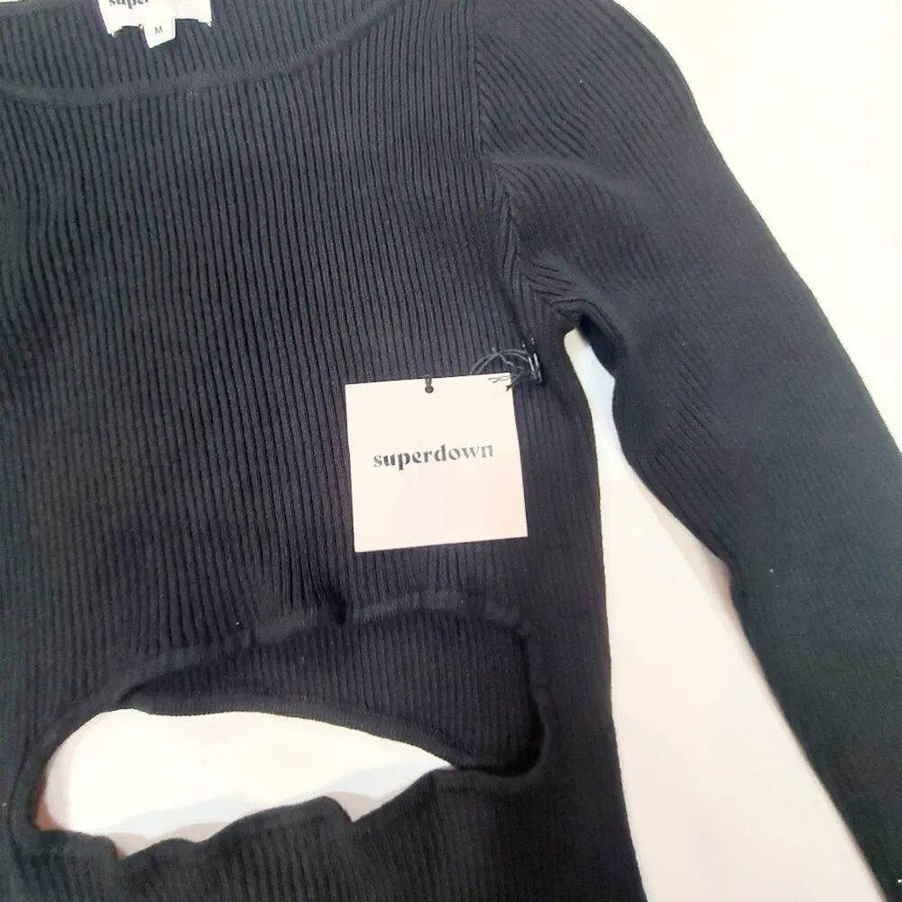 superdown  Deanna Cut Out Dress in Black Medium - Image 7