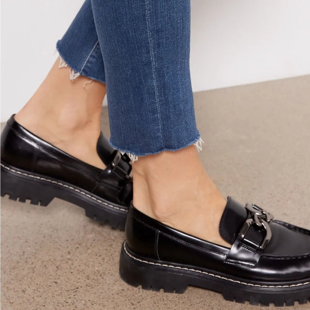 AGOLDE Sophie Crop Jeans Women's Size 27 Raw Hem Slim Jean Claremont Medium Wash - Image 9