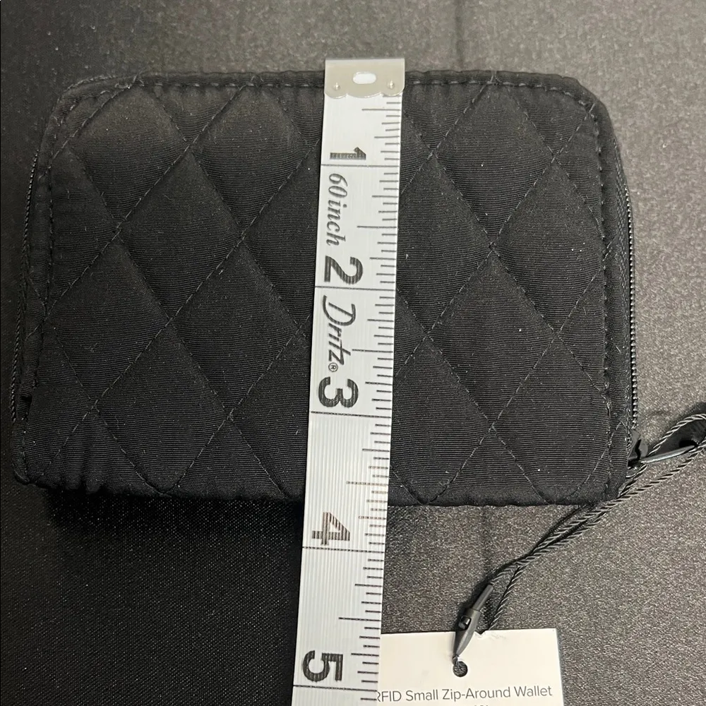 VERA BRADLEY | Quilted Black Small Zip-Around Wallet ~ RFID - Image 8