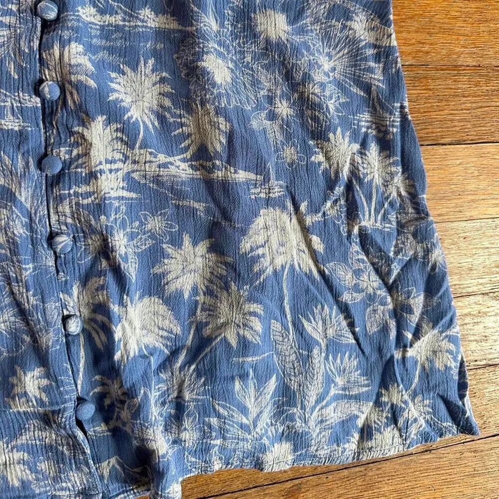 American Eagle NWT Blouse Button Down Hawaiian Print - Image 8