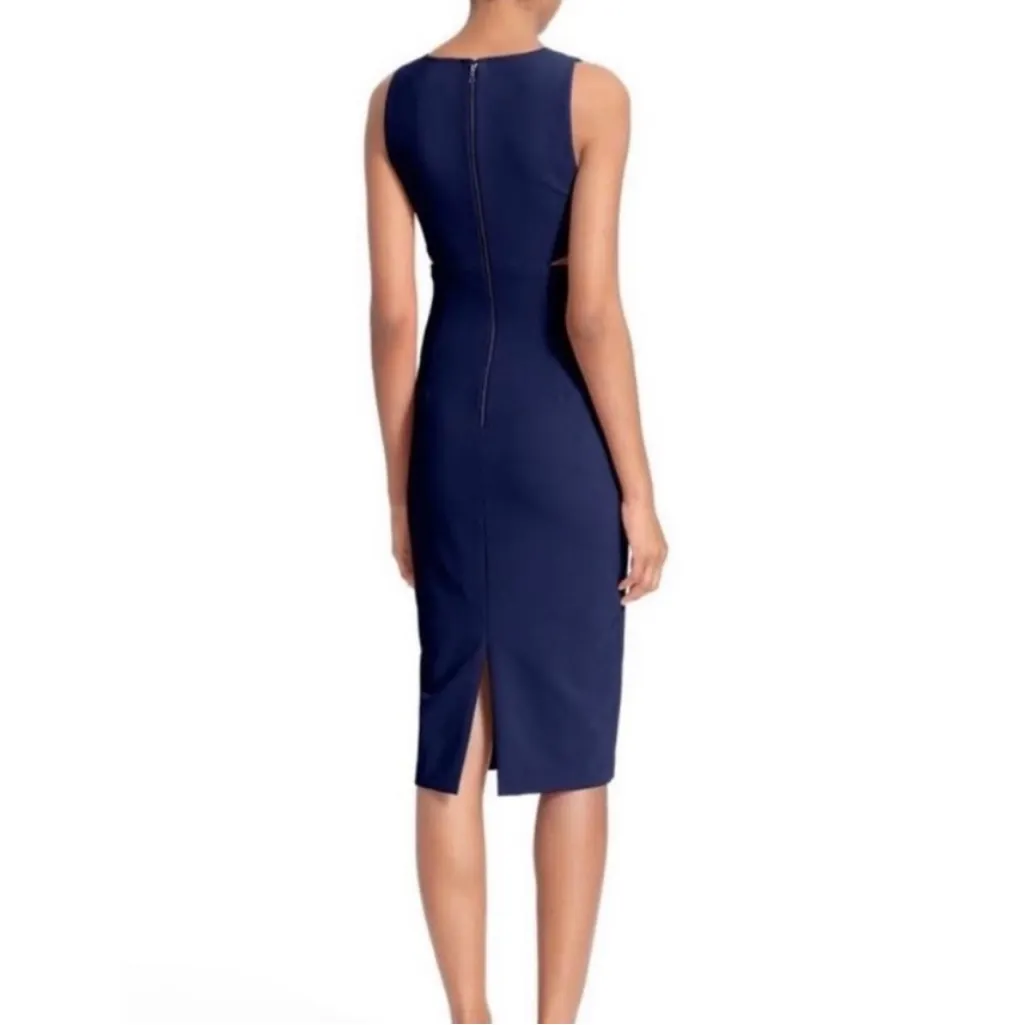 Alice + Olivia Sleeveless Riki Cutout Dress in blue size 6 - Image 2