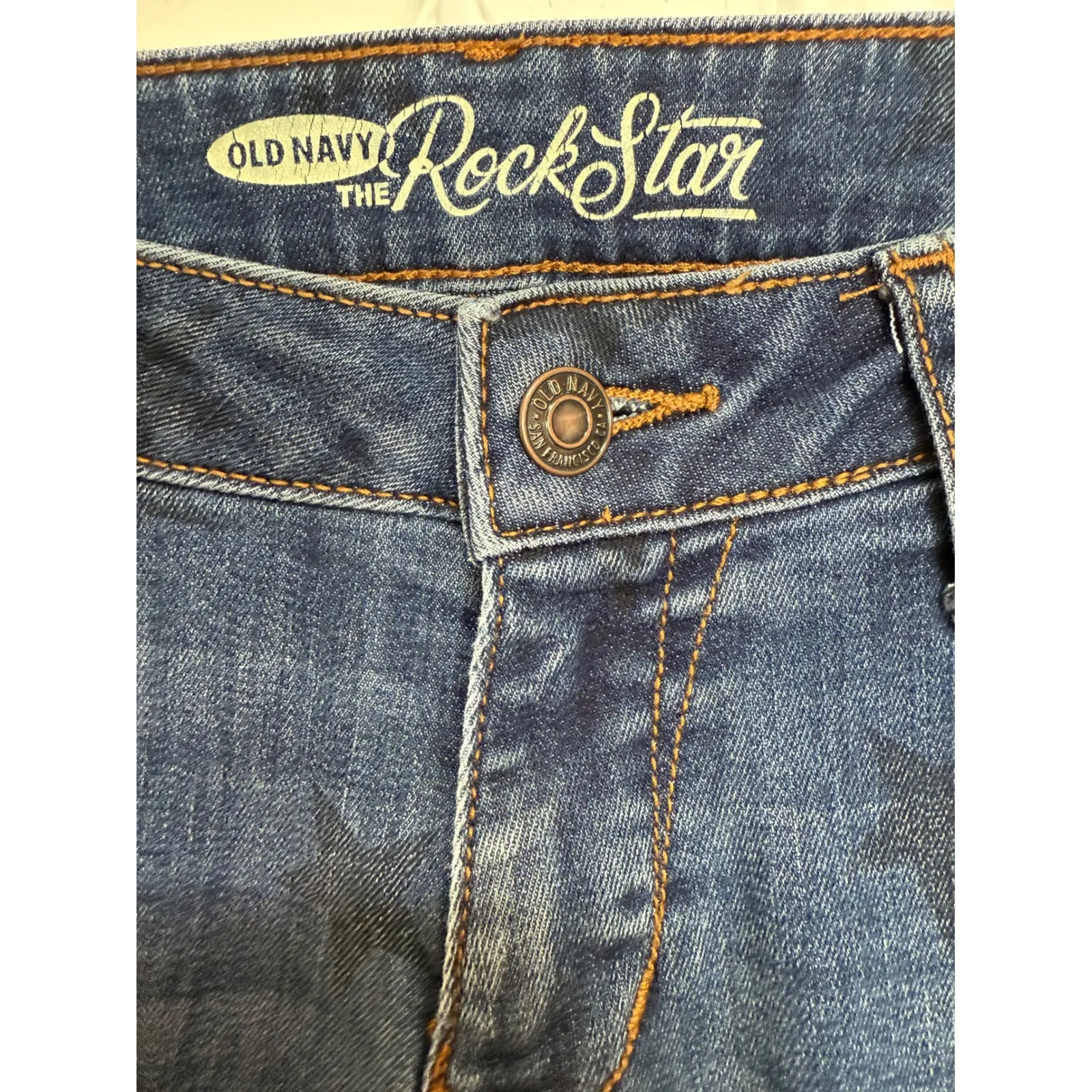 Women's 2013 Old Navy Rock Star Jeans Skinny Star Print Mid Rise Size 10 - Image 4