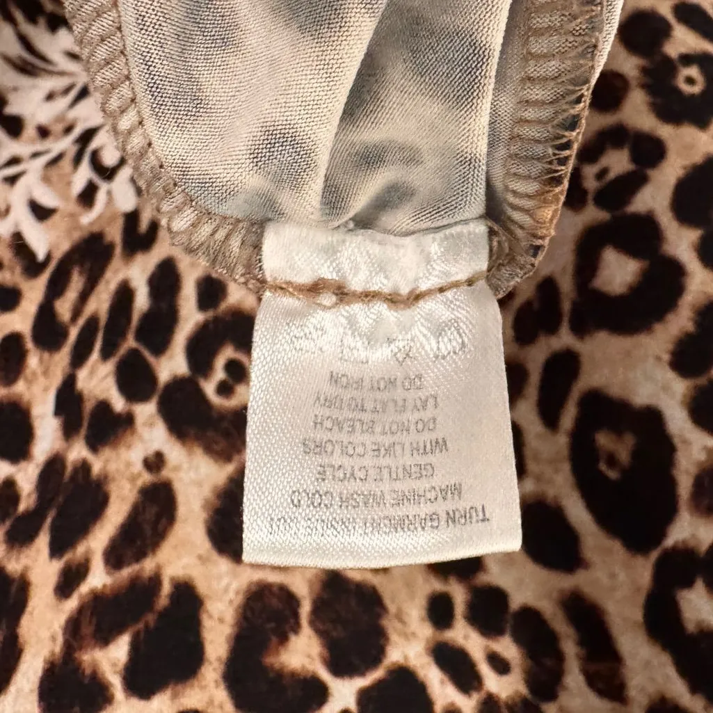 TACERA LEOPARD FLORAL PRINT SHIFT DRESS SZ 2X - Image 8