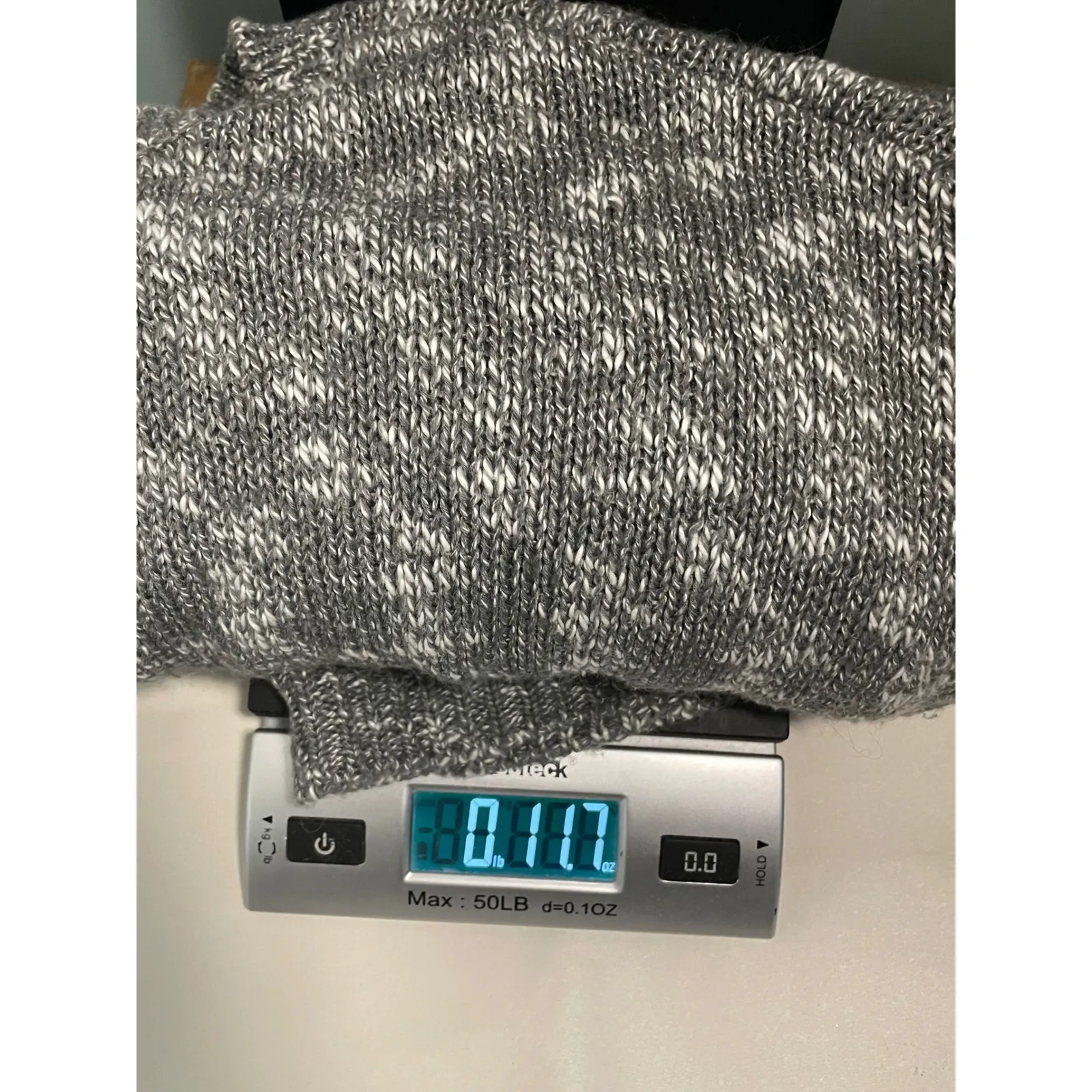 EXPRESS‎ Women's Gray Marled Lace Up V Neck Long Sleeve Knit Sweater Size S - Image 6