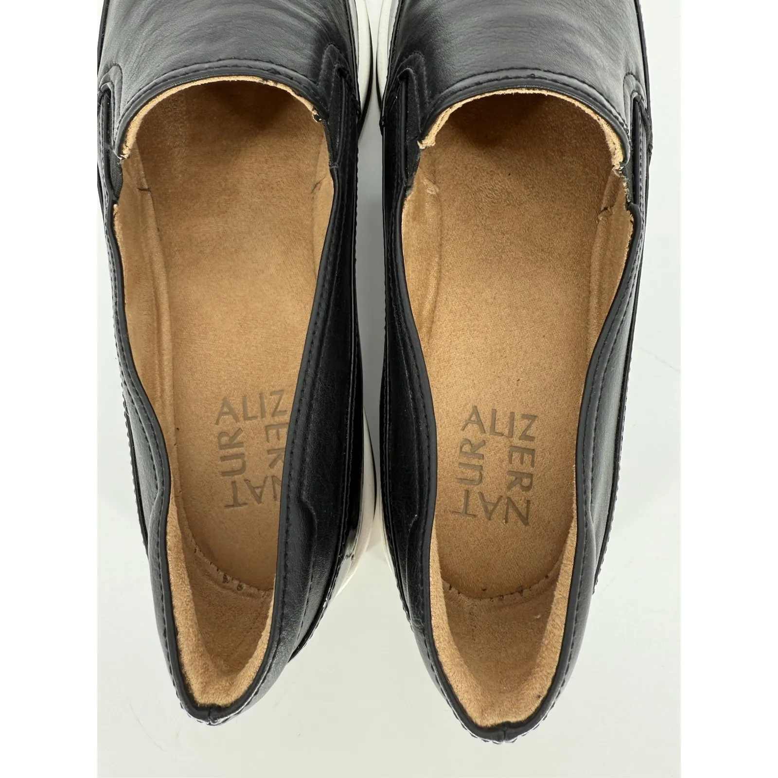 Naturalizer Rome Slip-Ons Black Smooth Womens 9M Dress Casual Flats Leather - Image 5