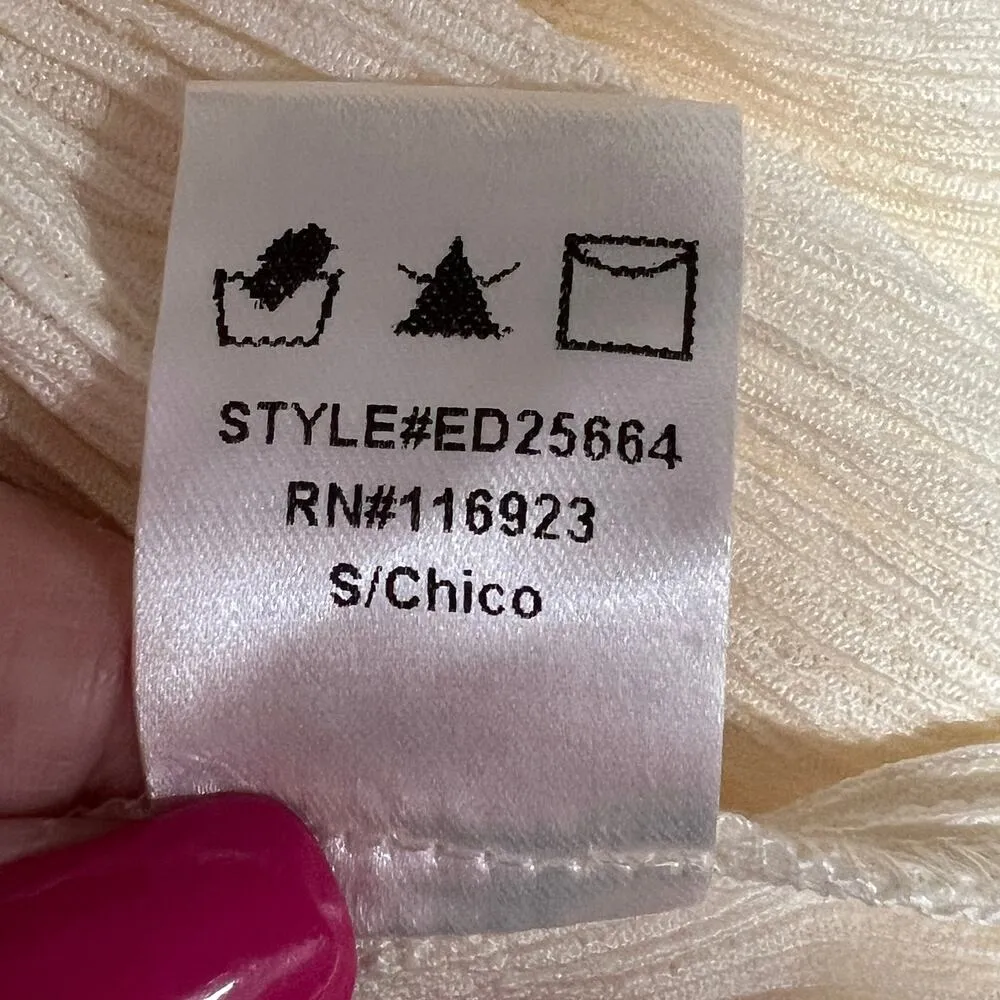 Easel Puff Sleeve Tiered Mini Babydoll Dress Ivory Small Flowy Romantic Boho NWT - Image 10