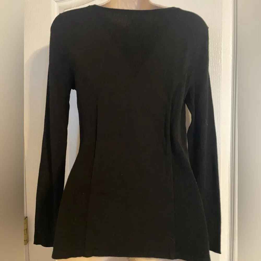 Don Caster Black Knit Basics Soft Sweater Size Medium - Image 2