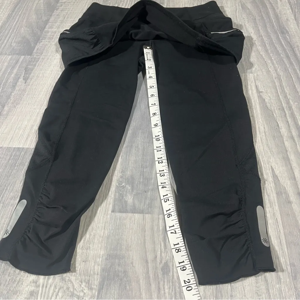 Athleta Black Leggings with Skirt Overlay; XS Women's - Image 2