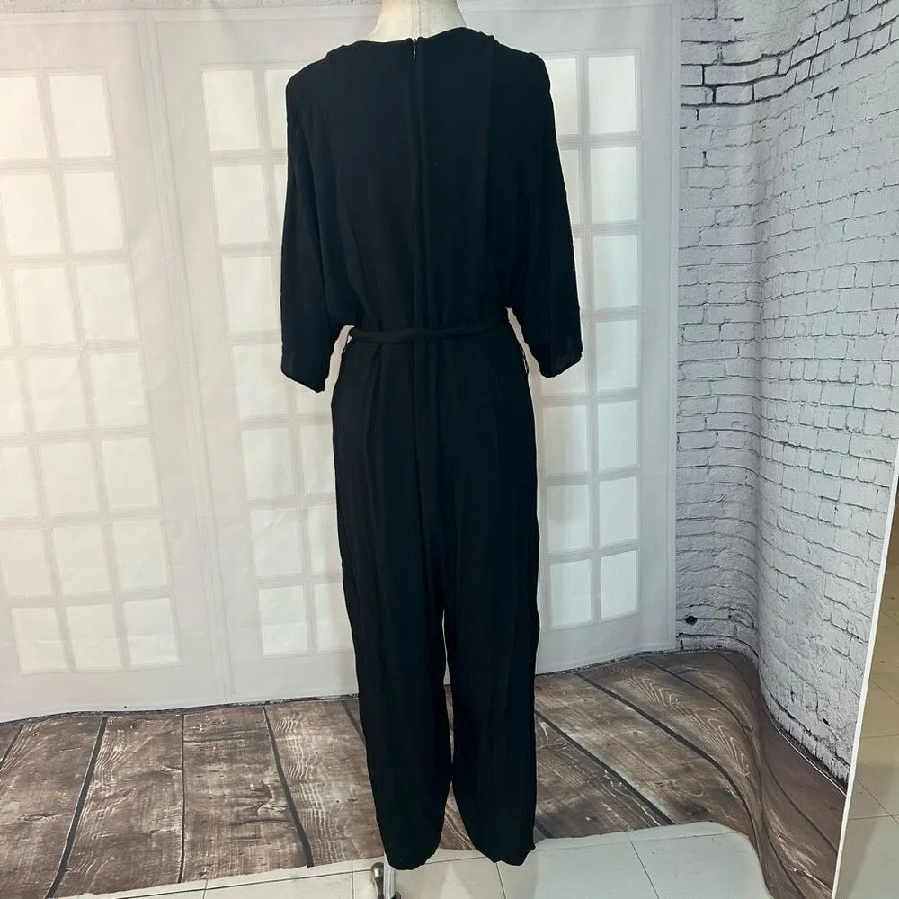 Gap Short-sleeve cropped wide leg tie waist jumpsuit size 20 - Image 6