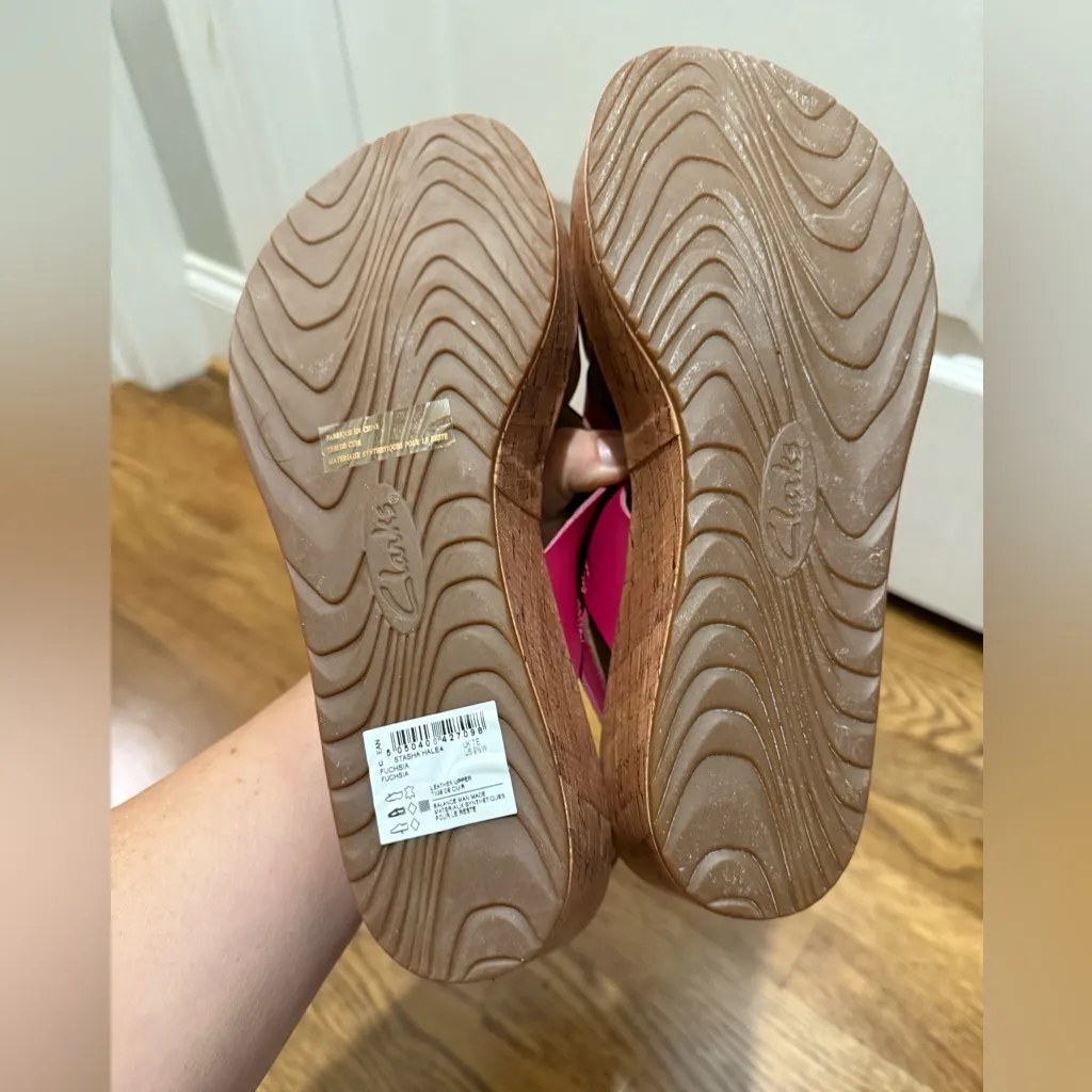 NEW Clarks  Annadel Eirwyn Wedge Sandal Fuchsia size 9.5 - Image 6