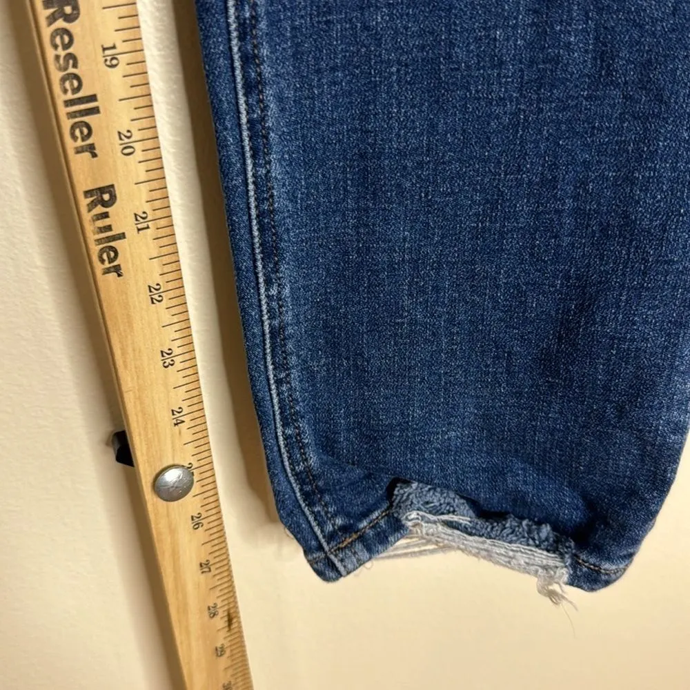 Flying monkey ladies dark denim straight ankle jeans size 28 - Image 7