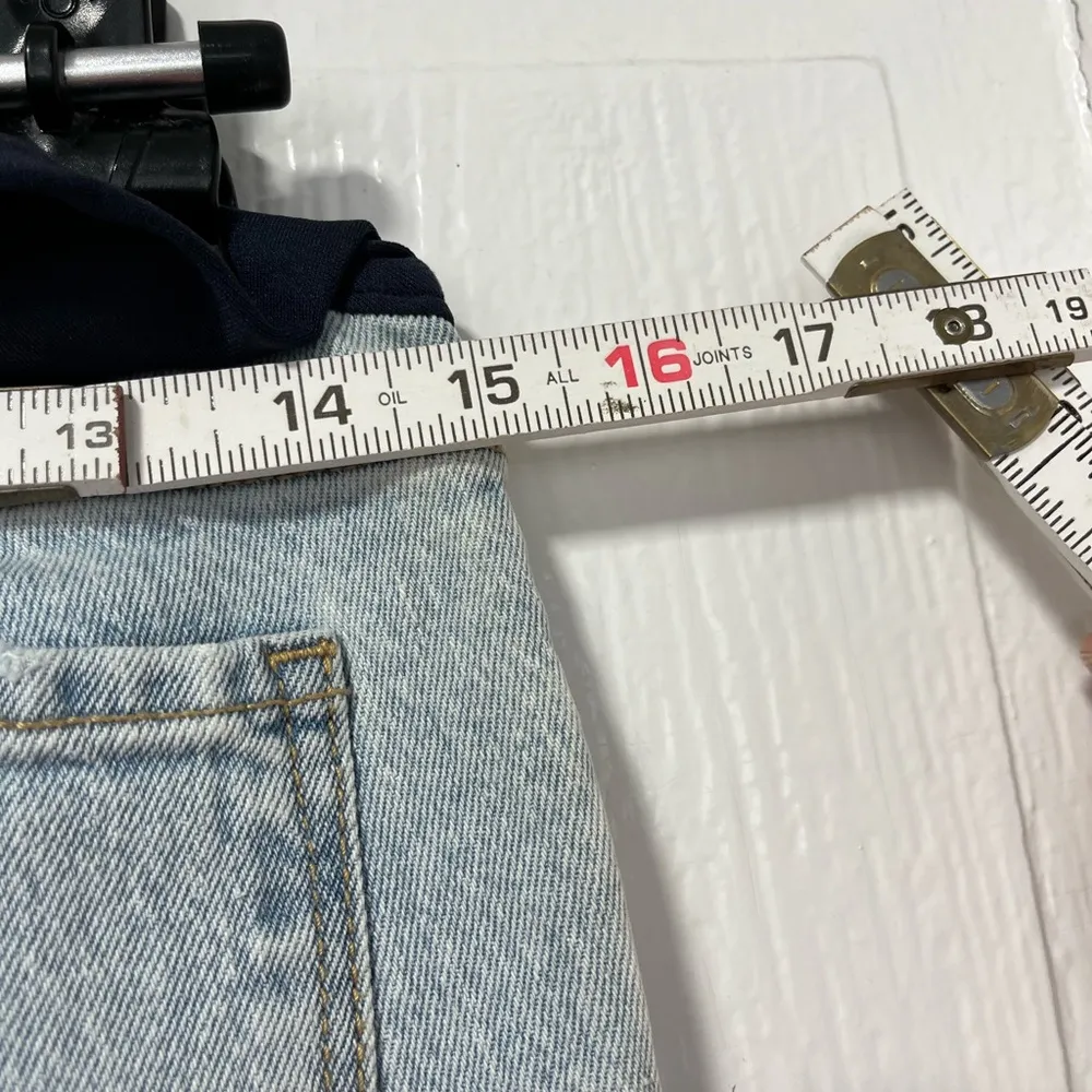 NWT Old Navy Full Panel Light Wash Distressed Flare Jeans 8 short - Image 8