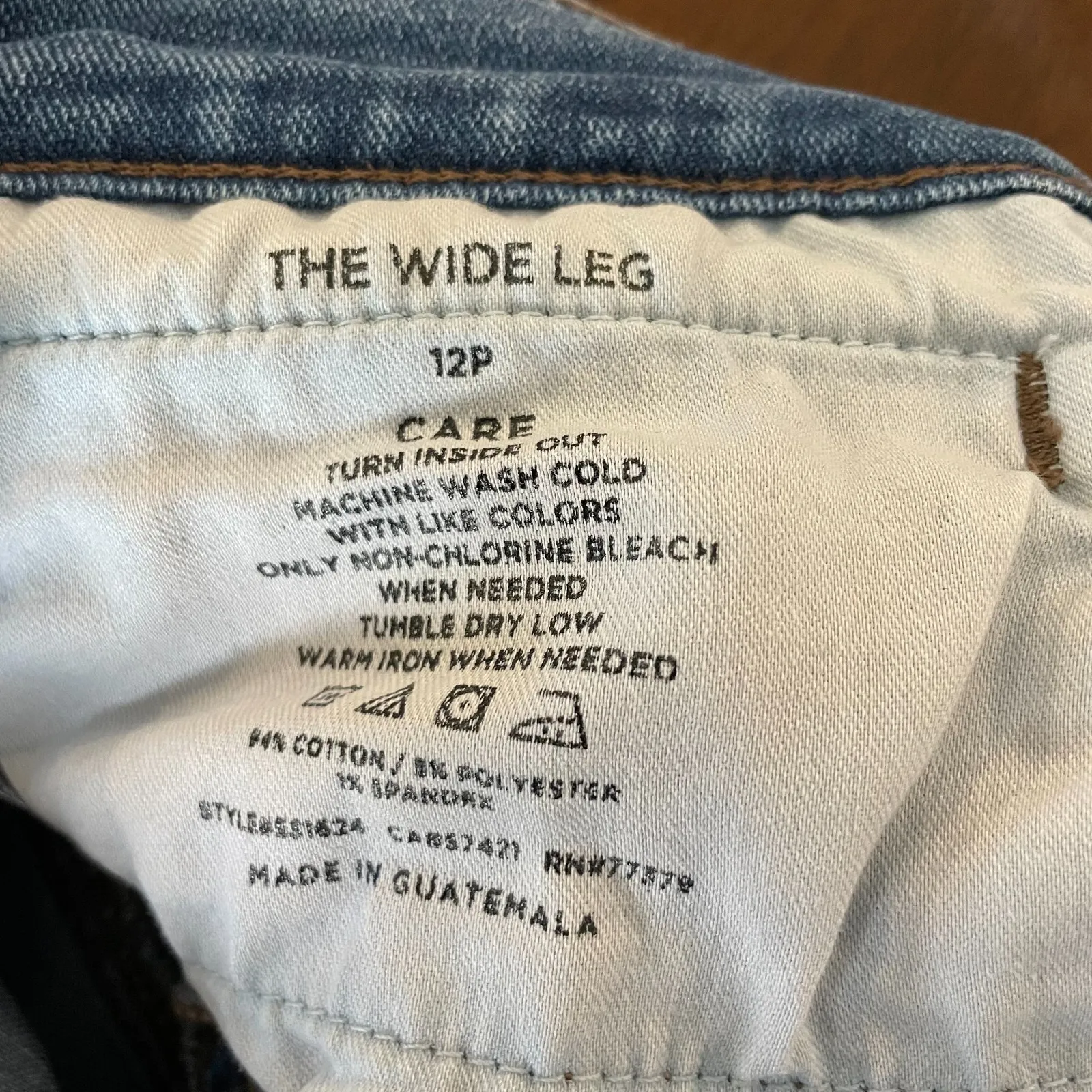 Anne Klein Womens 12 Petite The Wide Leg Denim Jeans Preppy‎ Casual Going Out - Image 6